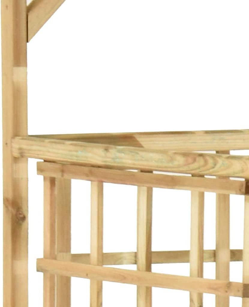 vidaXL Kiefernholz Imprägniert Pergola für 2 Mülltonnen Verrottungsfest Gartenpergola Holzpergola Ro