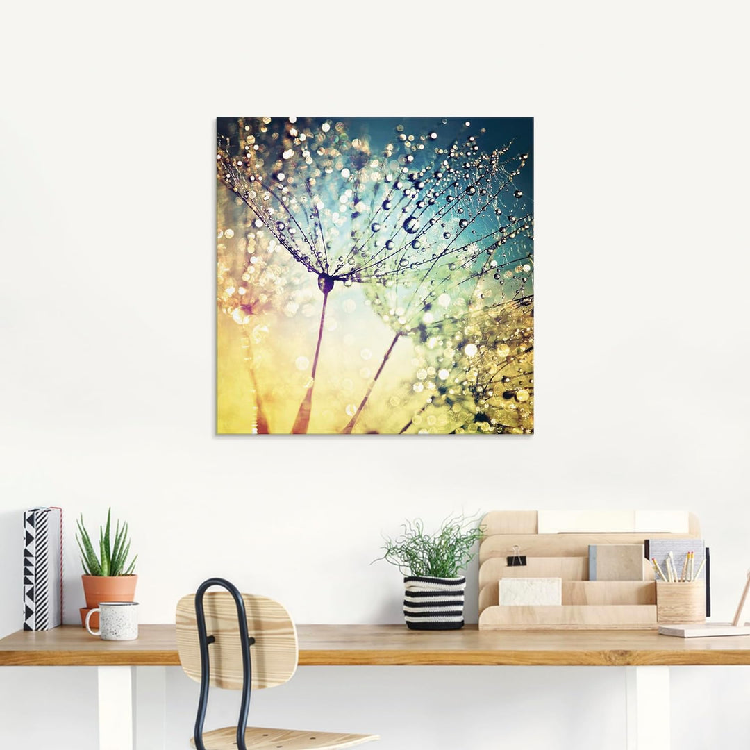 ARTland Glasbilder Wandbild Glas Bild einteilig 40 x 40 cm Quadratisch Natur Zauber Idyll Mikro Makr