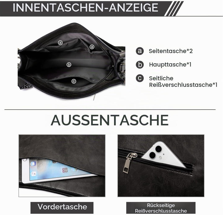 EVEOUT Umhängetasche für Damen Grosse Kapazität Tragetasche aus PU-Leder Allgleiches beiläufige Tasc
