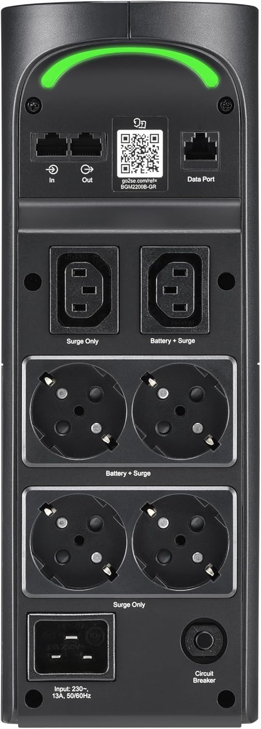 APC Gaming unterbrechungsfreie Stromversorgung Back UPS Pro, 2200VA/1320W, Tower, 230V, 4X Schuko-St