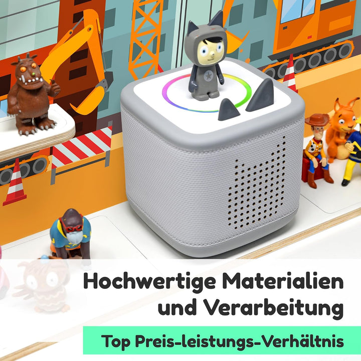 stadtecken Holzregal passend für Toniebox 2 I Geeignet für ca. 50 Tonies I Perfekte Aufbewahrung im