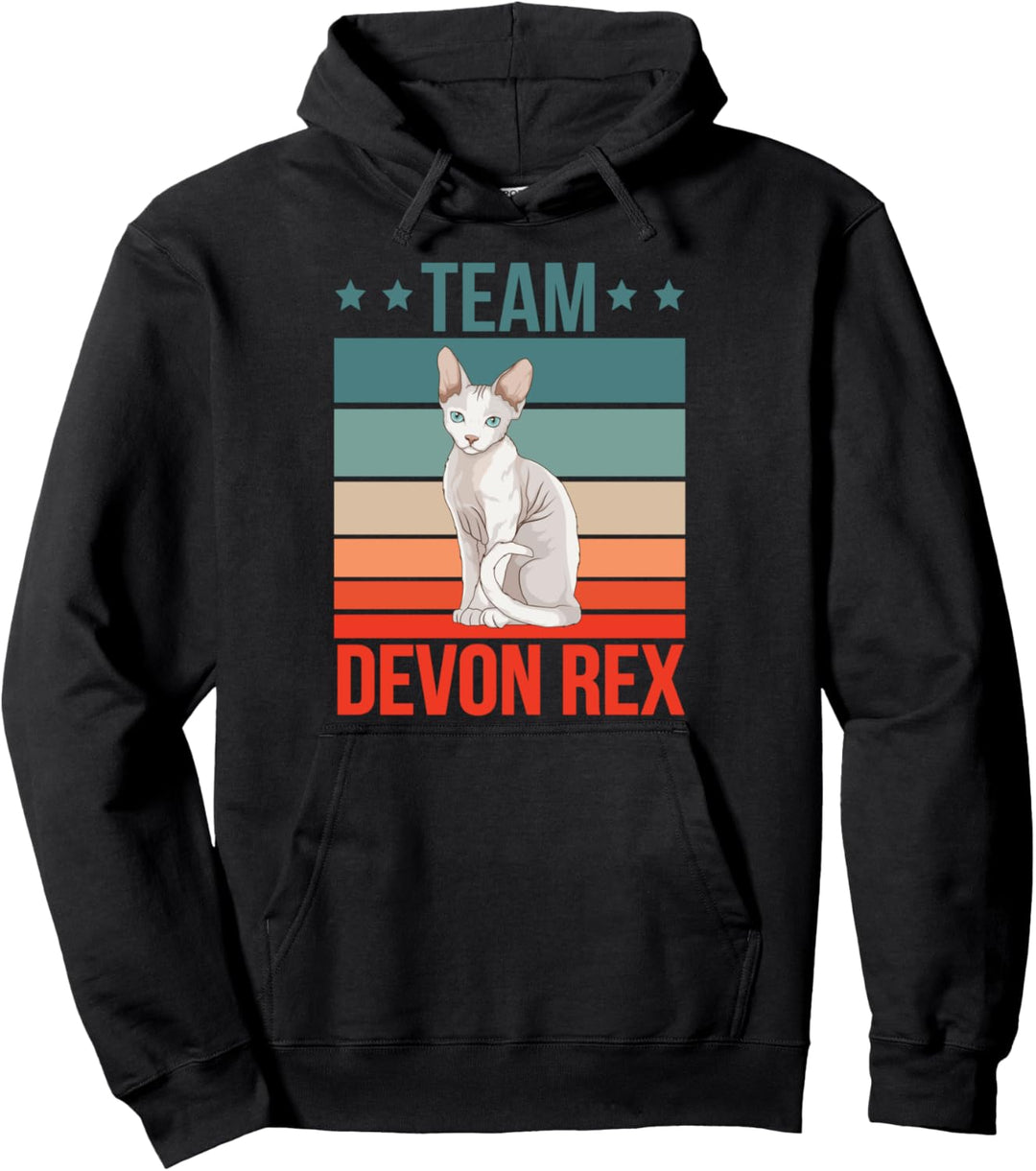 Team Devon Rex Katzen Besitzer Devon Rex Pullover Hoodie