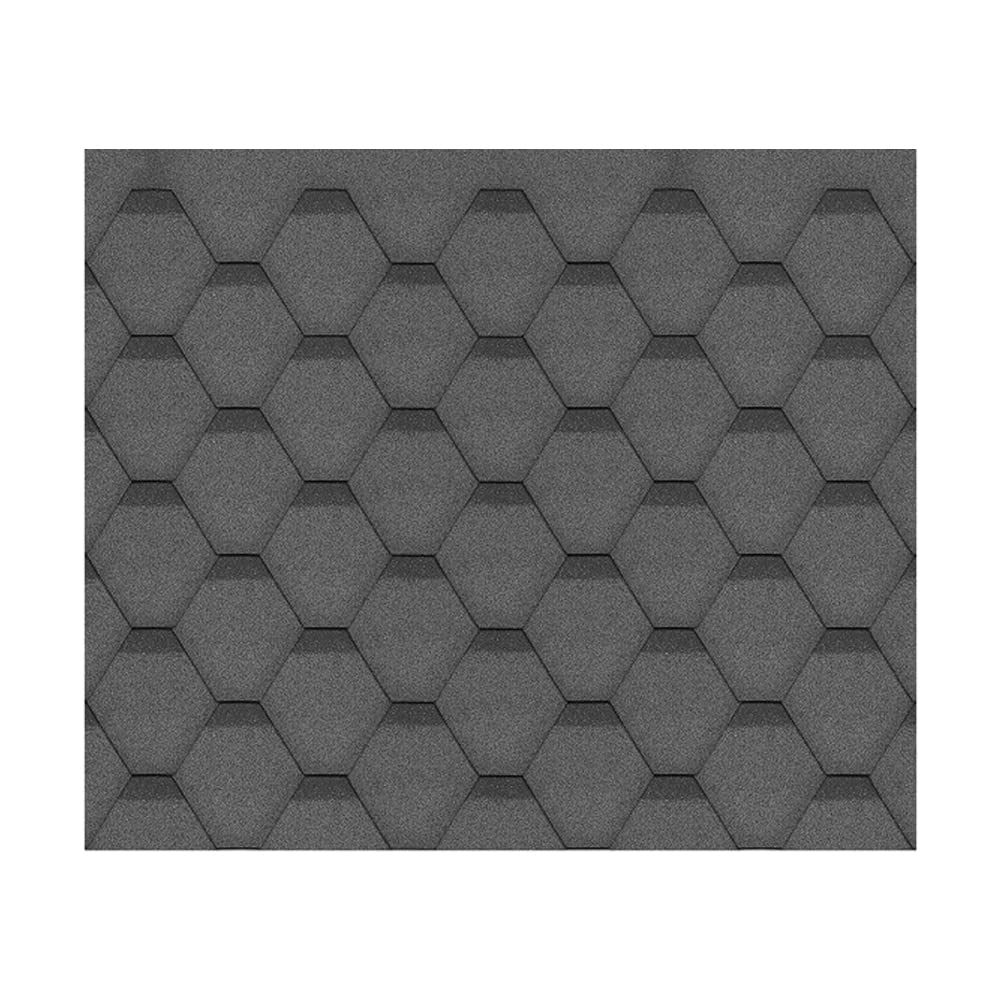 TIMBELA Bitumenschindeln-Set Hexagonal Rock H505BLACK, Schwarz Bitumen-Dacheindeckung M505 für Garte