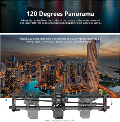 NEEWER 39.4”/100cm motorisierter Kameraslider, App Funksteuerung Kohlefaser Slider, unterstützt Vide