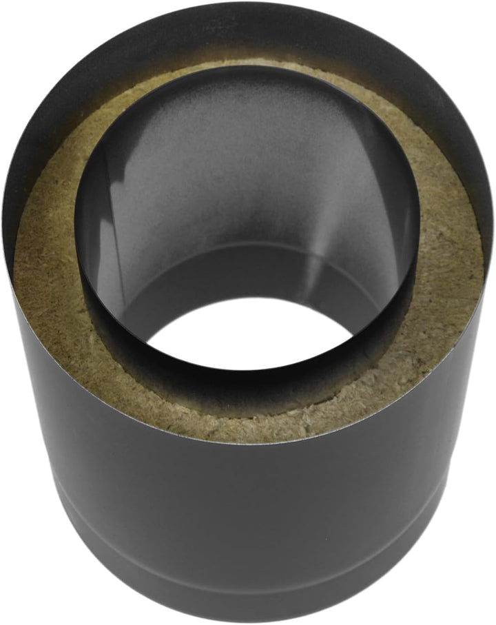 raik Rauchrohr/Ofenrohr Coltherm doppelwandig mit Isolierung Durchmesser 150 mm Länge 250 mm Stahlbl