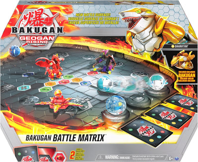 BAKUGAN 'Geogan Rising' Arena, Battle Matrix, zerlegbares Spielfeld mit exklusivem Aurelus Sharktar