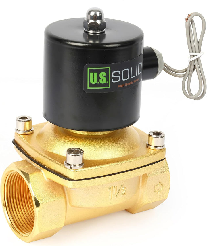 U.S. Solid Magnetventil – 1 1/2 Zoll Zinklegierung 220 V AC Elektrisches Wasserventil, NBR-Dichtung