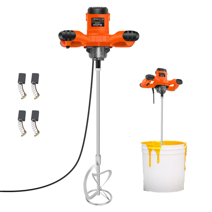 2400W Elektrischer Mörtelrührer Handgehaltener Rührwerk Rührer zum Mischen von Farbe, Putz, Zement,