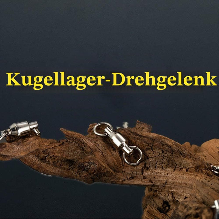 Ball Bearing Wirbel Geschweisst Ringe, Wallerwirbel Meereswirbel Salzwasserfest Spaltring Angelausrü