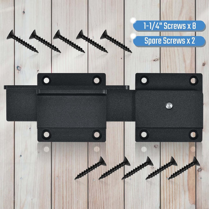 Steinwhale Torriegel, 3.5mm robuster Türriegel aus Aluminiumlegierung für Holzzäune im Freien, Doppe