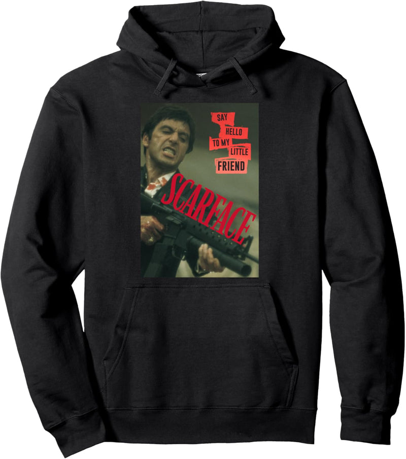 Scarface Say Hello To My Little Friend Photo Pullover Hoodie