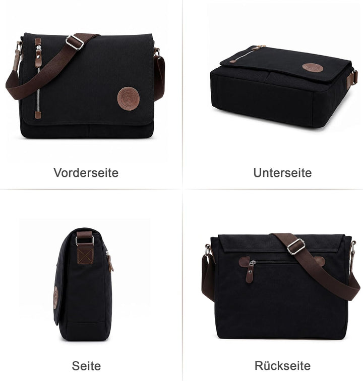VARLIVOO Umhängetasche für Herren Schultertaschen 14" Zoll Laptoptaschen Messenger Bags Kuriertasche