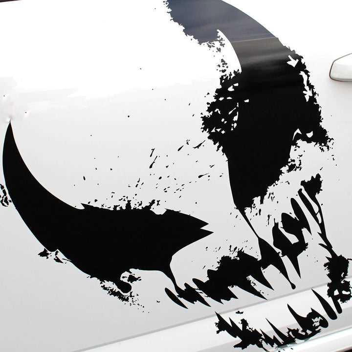 Finest Folia Skull Alien Monster Aufkleber Sticker Auto Boot Motorrad Caravan Dekor KX040 (Schwarz G