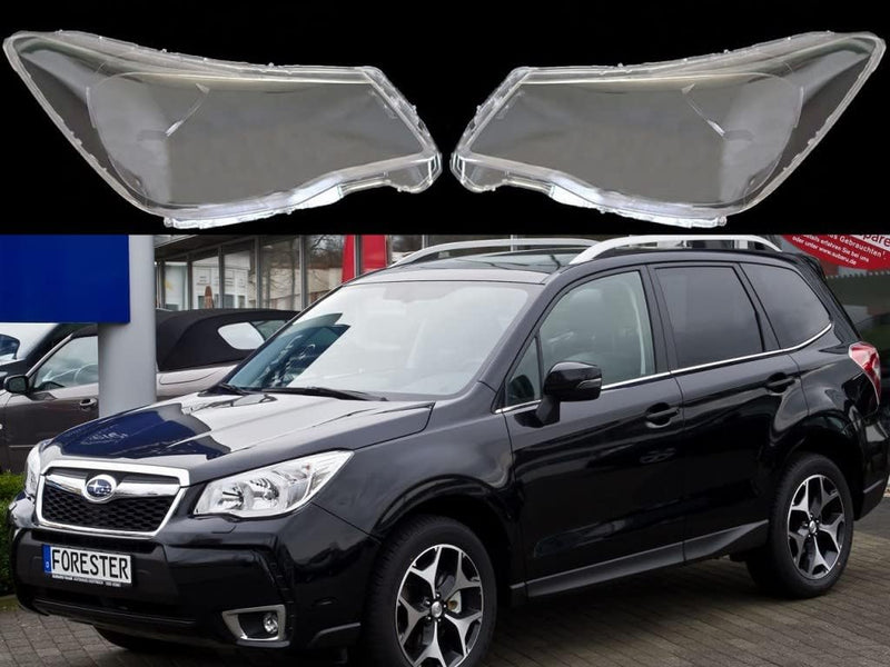 1 Paar Scheinwerfer-Objektiv-Abdeckungen für Frontscheinwerfer für Subaru Forester SJ (2013–2017) Sc