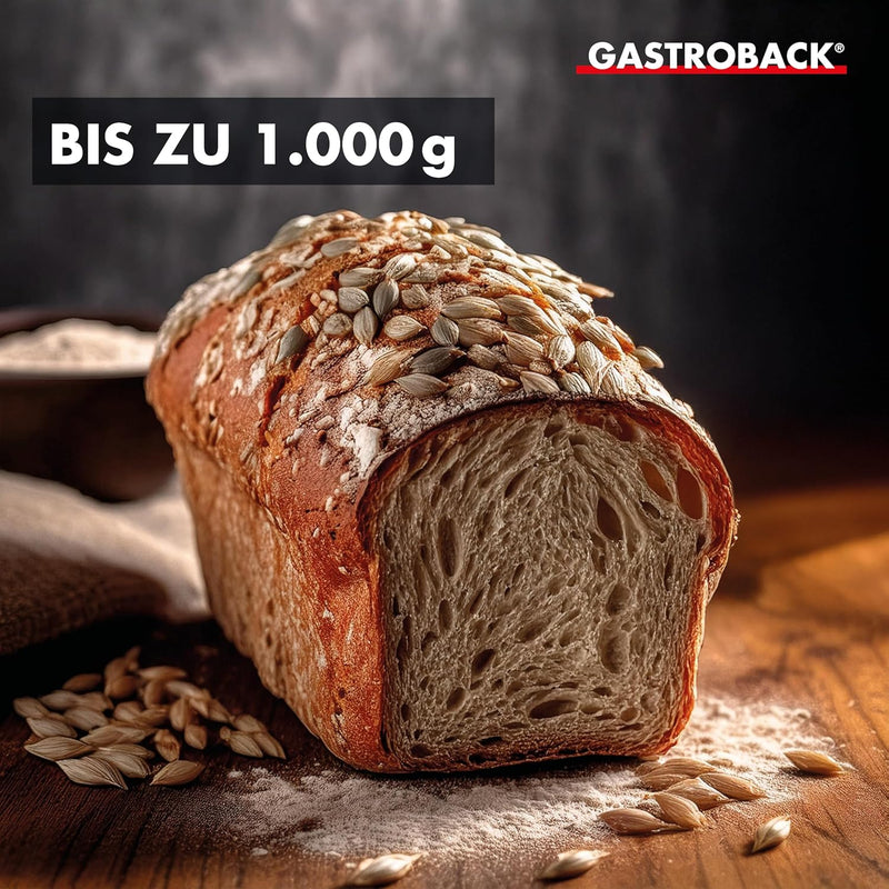 Gastroback 42823 Design Brotbackautomat Advanced, Edelstahl Brotbackmaschine 18 Programme, automatis