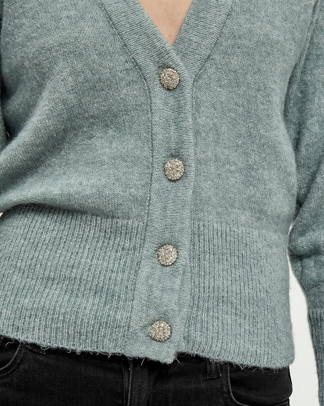 Desires Damen GEA Cardigan Strickjacke S 2251m Slate Blue Melange, S 2251m Slate Blue Melange