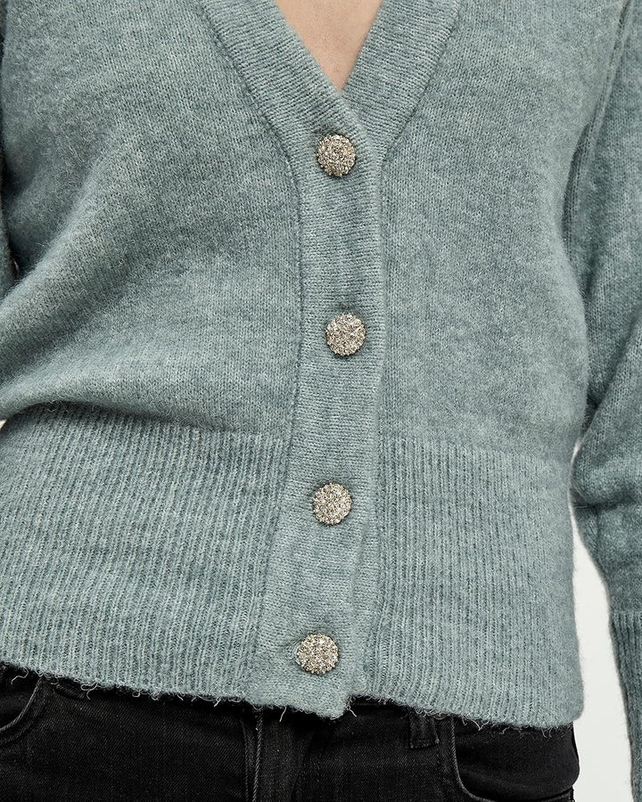 Desires Damen GEA Cardigan Strickjacke S 2251m Slate Blue Melange, S 2251m Slate Blue Melange