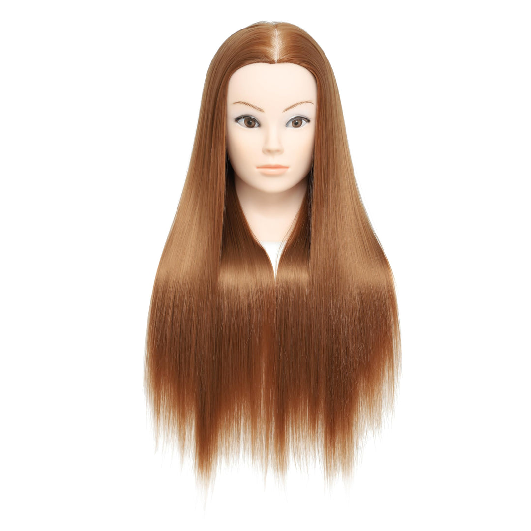 Training Kopf, 26-28" 100% synthetische Faser lange Haare Friseur Kosmetologie Schaufensterpuppe Pup