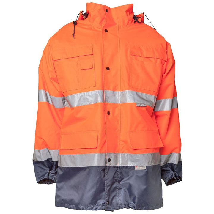 Grösse L Herren Planam Warn-/Wetterschutz Parka 2-farbig orange marine Modell 2056