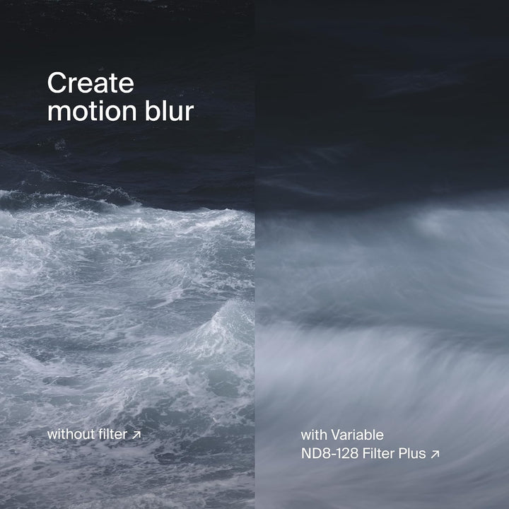Urth 72 mm Variabler Graufilter ND8-128 (3-7 Stop) ND Filter (Plus) — Neutraldichte, 20-lagig nanobe