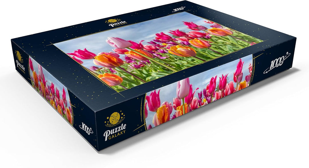 Orange- gelbes Tulpenfeld - Premium 1000 Teile Puzzle - MyPuzzle Sonderkollektion von Puzzle Galaxy,