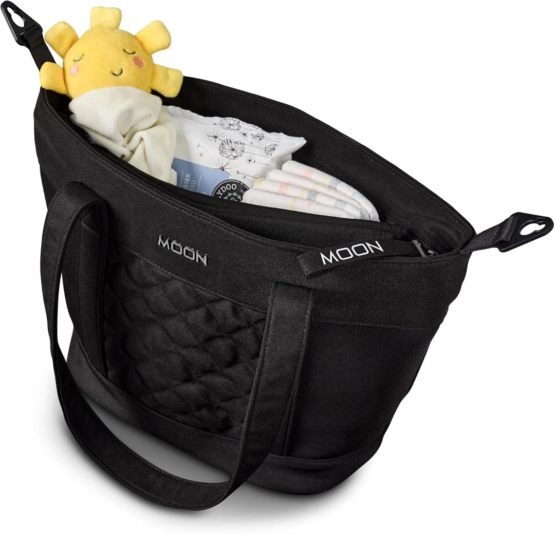 MOON V-SHAPE BAG onyx, Wickeltasche Schwarz, Schwarz