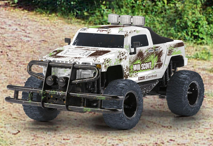 Revell 24643 RC Monster Truck 40MHz-Fernbedienung, ca. 36 cm, LED-Beleuchtung Monstertruck MUD SCOUT