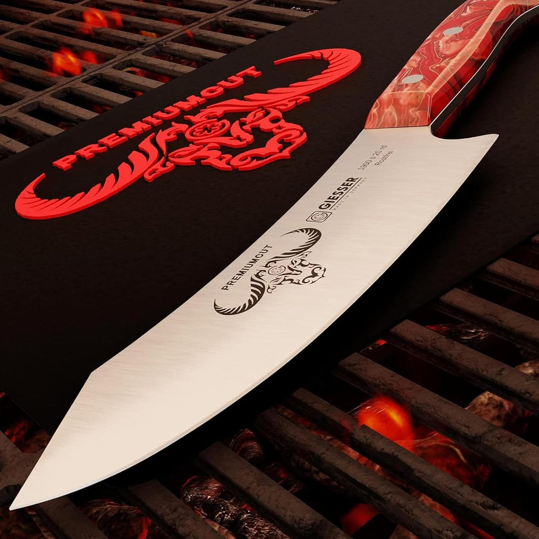 Giesser seit 1776 - Made in Germany - Kochmesser 20 cm Red Diamond, PremiumCut Chefs No 1, Küchenmes
