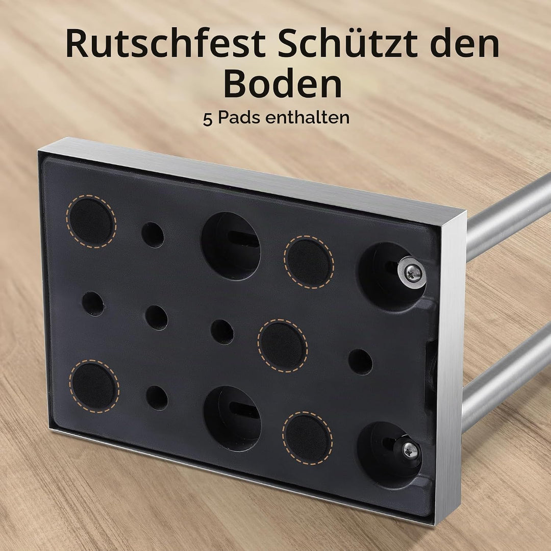 KES Handtuchhalter Stehend Doppel Badetuchhalter 3X Dicker Basis Handtuchständer Edelstahl, Extra St