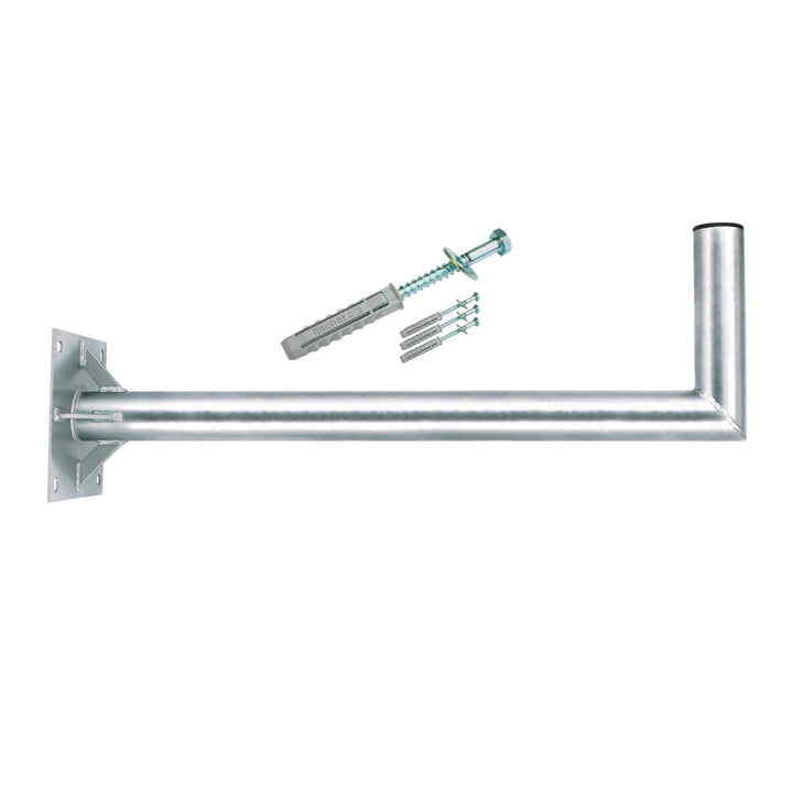 Premium X 80cm Wandhalter Ø 60mm Stahl SAT Antenne Wand Montage Halter mit Verstrebung inkl. Fischer