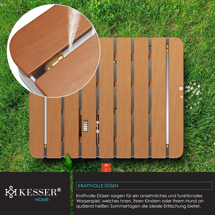KESSER® Gartendusche Bodendusche Aussendusche Saunadusche Campingdusche 70x55 cm Rechteck Fontänenhö