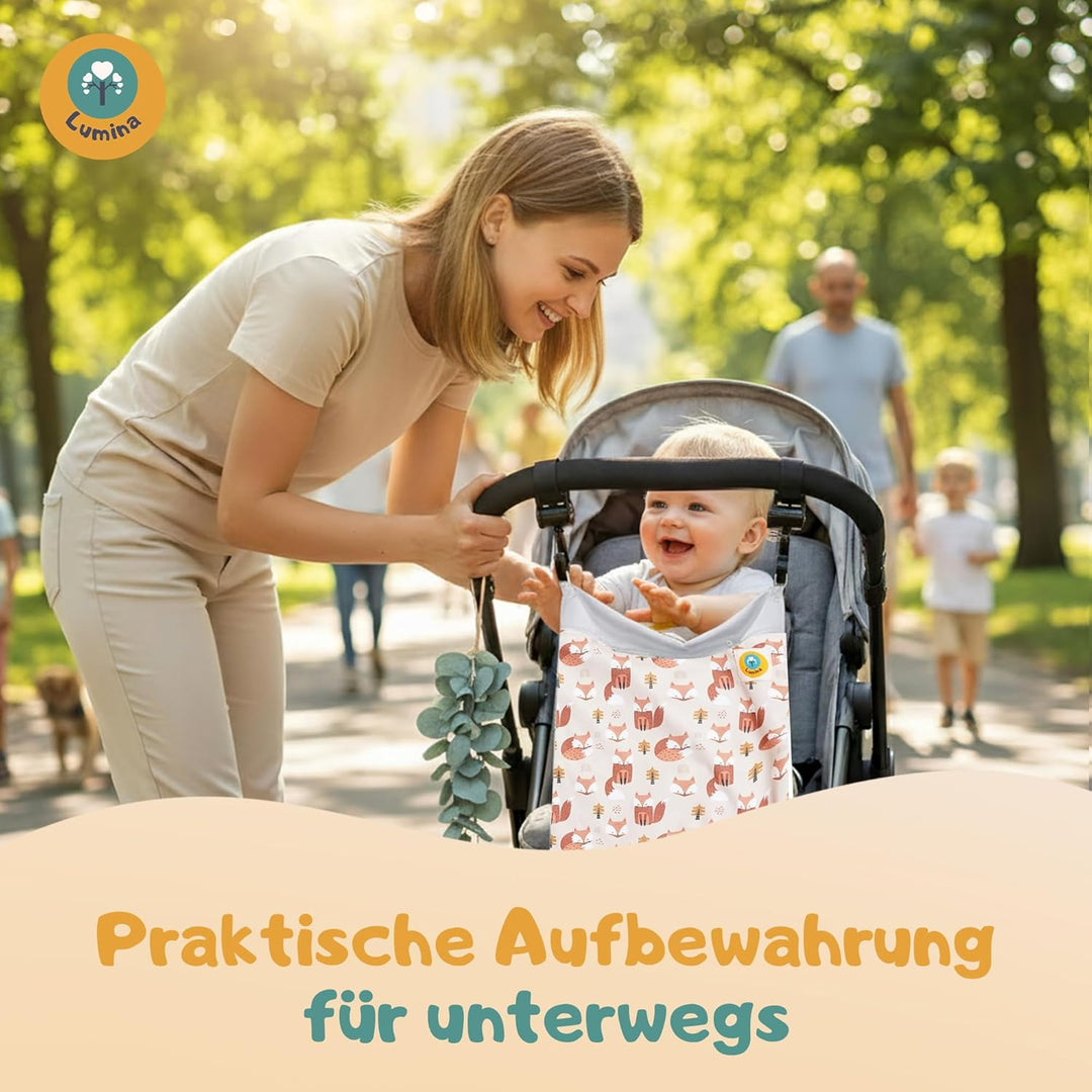 Lumina Wetbag XL – Nassbeutel für Stoffwindeln, Kindergarten & Schwimmsachen – Windeltasche mit 2 Re