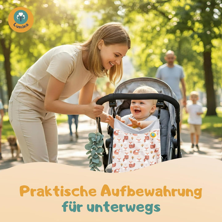 Lumina Wetbag XL – Nassbeutel für Stoffwindeln, Kindergarten & Schwimmsachen – Windeltasche mit 2 Re
