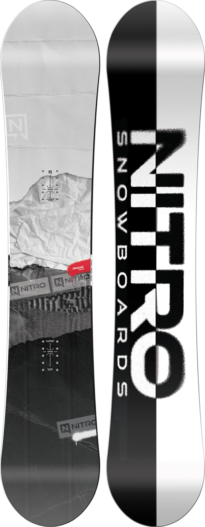 Nitro Snowboards Herren Prime RAW Board, Allmountainboard, Directional, Flat-Out Rocker, All-Terrain