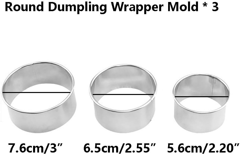 TopHomer 6er-Pack Knödelformer aus Edelstahl, Knödelformwerkzeuge, kleine und grosse Knödelform, Kuc