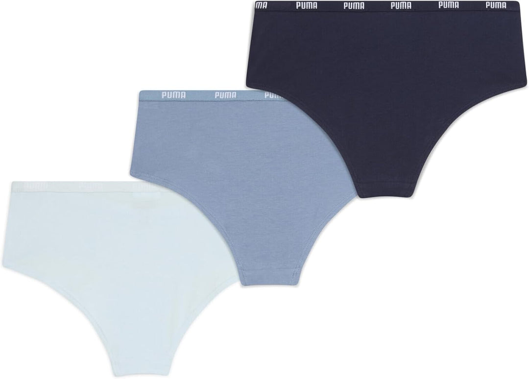 Puma Damen Hipster Hipster Panties (3er Pack) XS Blue Combo, XS Blue Combo