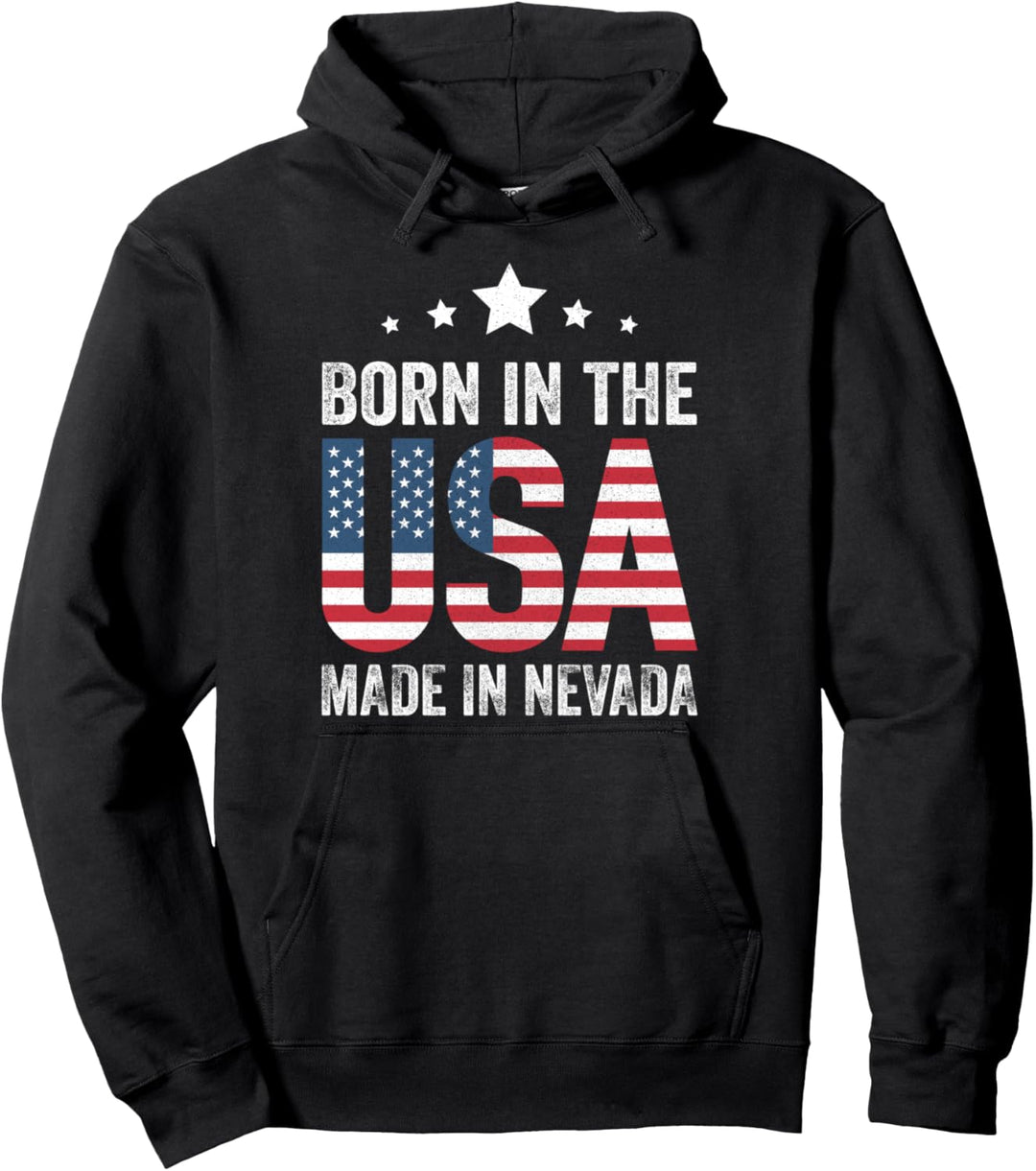 Geboren in den USA, hergestellt und aufgewachsen in Nevada Pullover Hoodie