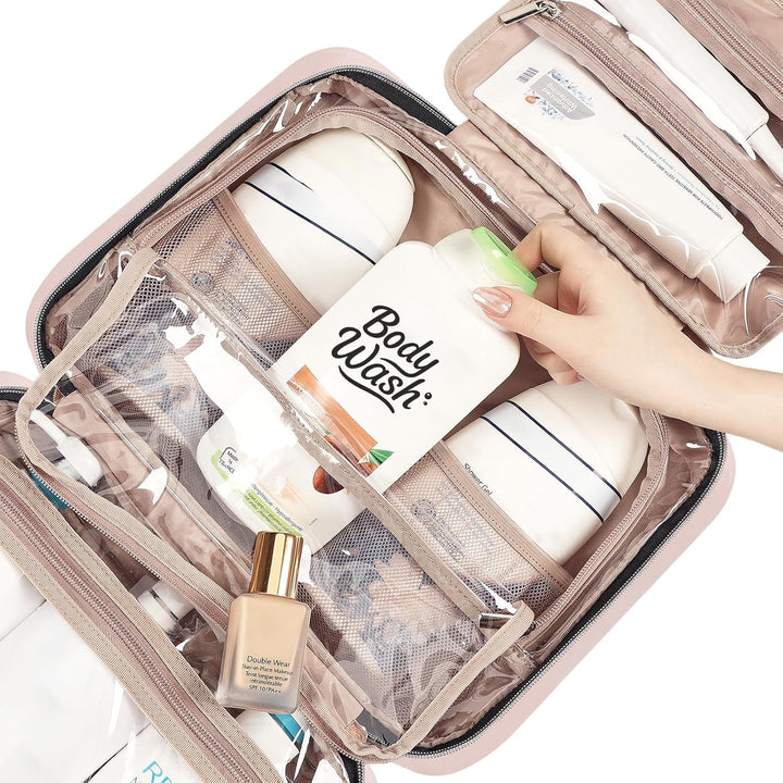 NISHEL Kulturbeutel, tragbarer Make-up-Organizer, Kosmetikhalter für Pinsel-Set, Shampoo, Conditione