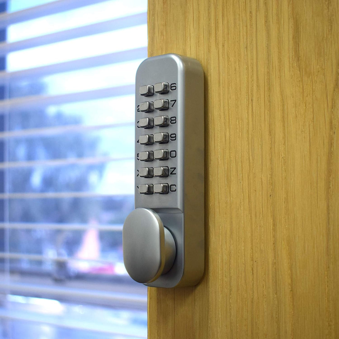 YALE Pdl02sc Push Button Türschloss Chrome Finish Mit Öffnungsklemmfunktion, Mit Öffnungsklemmfunkti