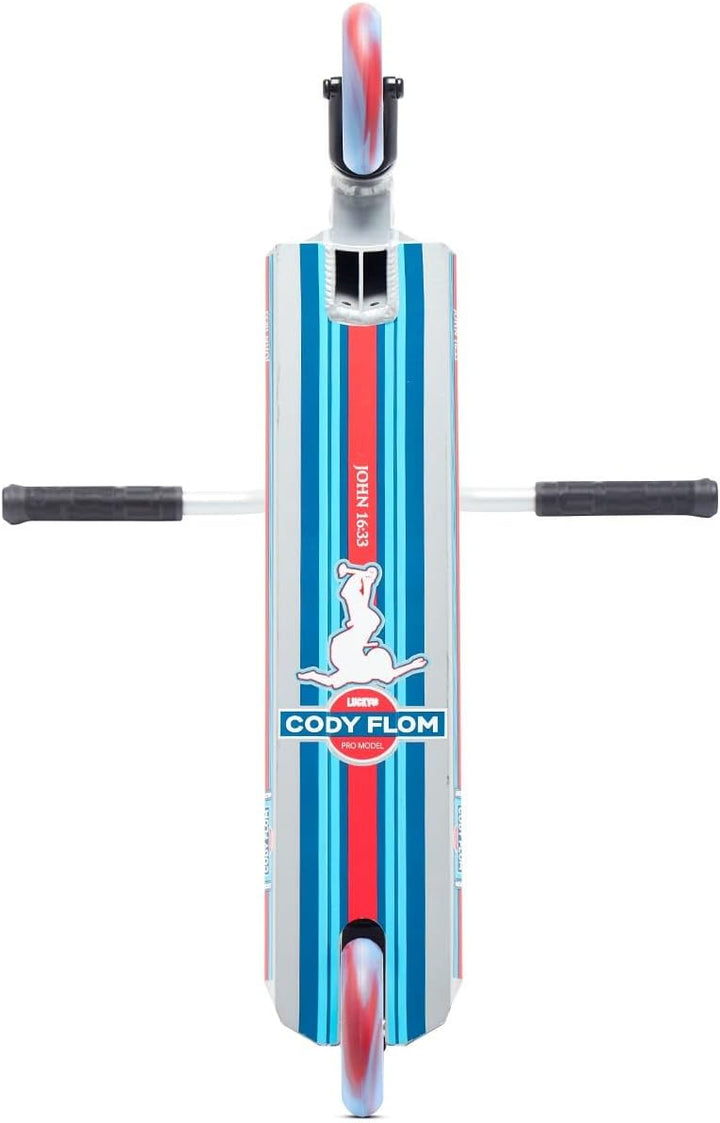 Lucky Cody Flom Signature Stunt Scooter V2 Silber/Rot/Blau