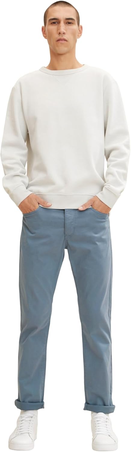 TOM TAILOR Herren 5-Pocket Hose 29W / 30L 10877 - China Blue, 29W / 30L 10877 - China Blue