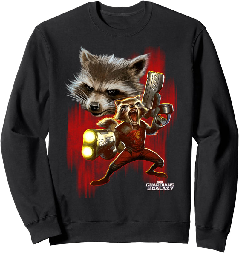 Marvel Guardians Of The Galaxy Rocket Double Portrait Sweatshirt