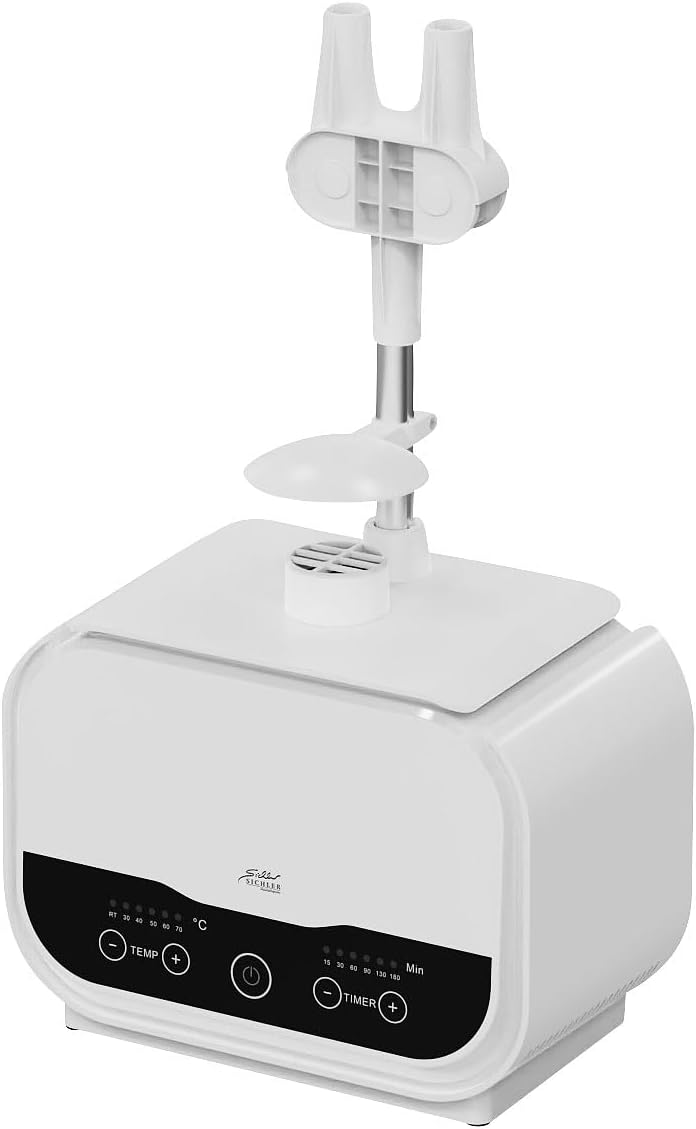 Sichler Haushaltsgeräte Hemdenbügler: Digitale 2in1-Bügelpuppe mit Warmluft-Gebläse, Timer, 1.200 Wa