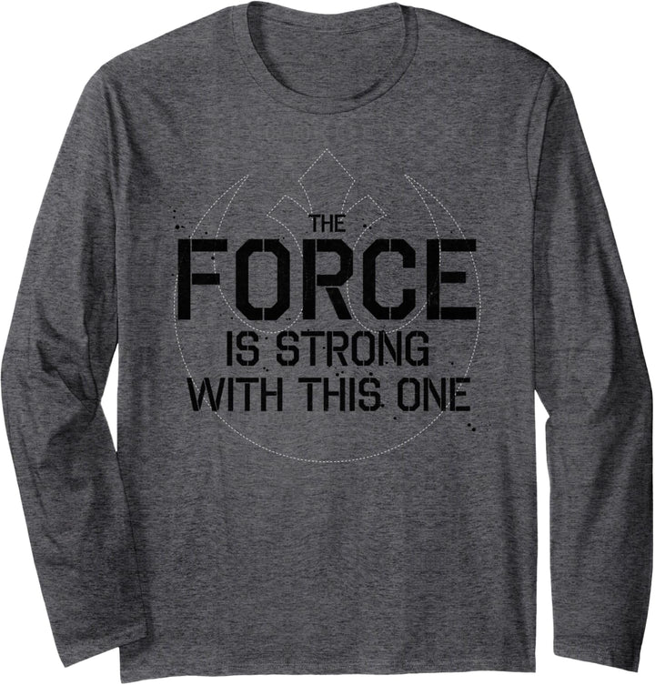 Star Wars The Force Is Strong Rebel Logo Langarmshirt