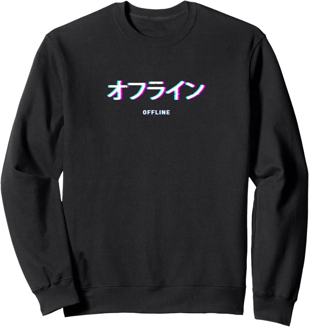 Offline Glitch Japanisch - Vaporwave Aesthetic Egirl Japan Sweatshirt