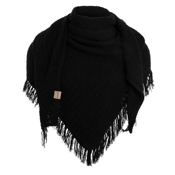 KNIT FACTORY - Dreiecksschal Amber - Damen Strickschal mit Wolle - Umschlagtuch für den Herbst und W