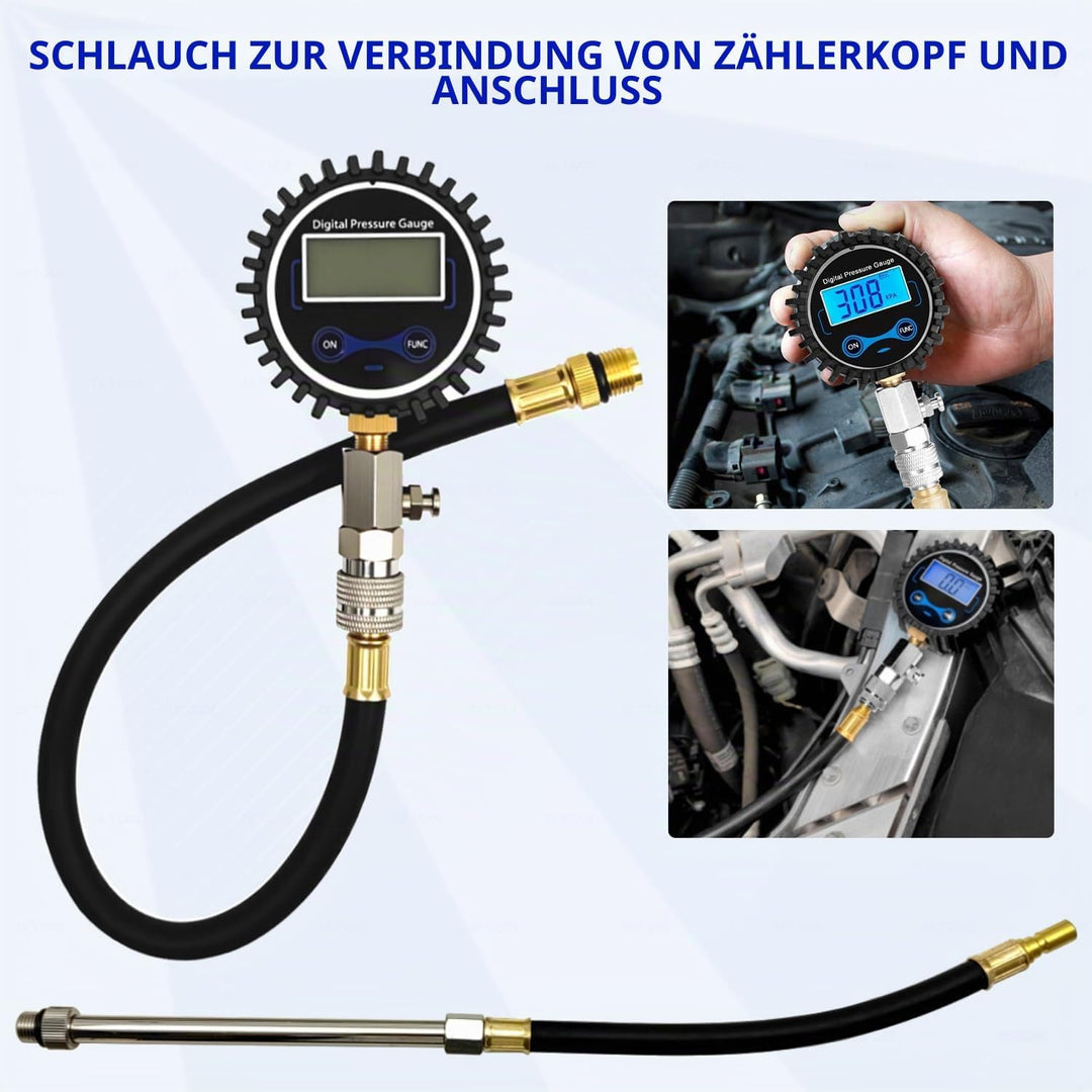 ZKTOOL Kfz-Kompressionstester, Digitales Kompressionsmessgerät 250 PSI, Motorzylinder-Kompressionste
