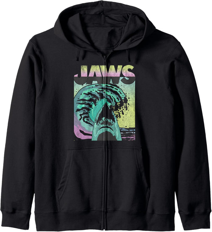 Jaws Retro Wave Poster Kapuzenjacke
