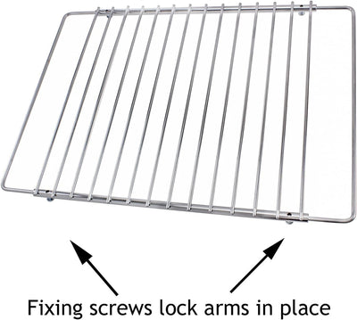spares2go Grillrost, verchromt, grössenverstellbar, Universal-Grill für alle Arten von Ofen/Herden u
