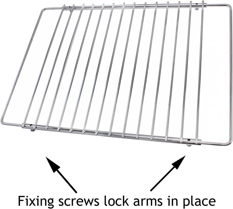 spares2go Grillrost, verchromt, grössenverstellbar, Universal-Grill für alle Arten von Ofen/Herden u